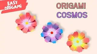 Easy Origami Cosmos Flower | DIY Paper Cosmos Tutorial Step by Step