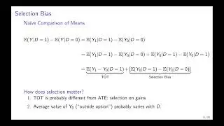 Core Empirical Research Methods - Selection on Observables