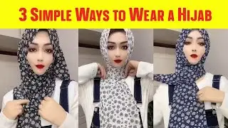 3 SIMPLE EASY HIJAB STYLES - TUTORIAL 2023 #hijab #hijabstyle #hijabfashion #niqab