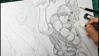Draw Toji Fushiguro full body anatomy! | beginners guide | JJK