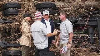 President Trump meets with flood victims' families in Kerrville after disaster