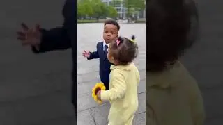 Suit-Wearing Toddler LOSES IT Over Baby Cat Kiss 😭💀 | Outdoor Drama#ToddlerMeltdown #CatAndBaby