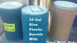 55 Gal Blue Plastic Barrels With Lids & Steel Locking Rings $20 Ea Downtown Mesa Az 85210