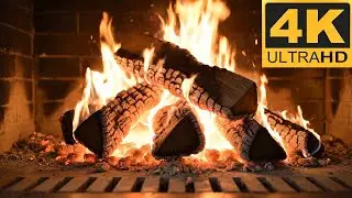 8 Hours Relaxing Crackling Fireplace 4K | NO MUSIC | Pure Fire Sounds for Sleep & Cozy Ambience