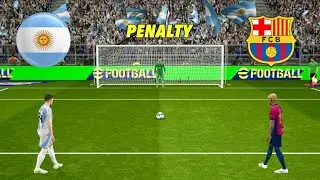 Argentyna kontra FC Barcelona &ndash; pełna seria rzut&oacute;w karnych | Mecz ARG kontra FCB | Rozgrywka eFoo...