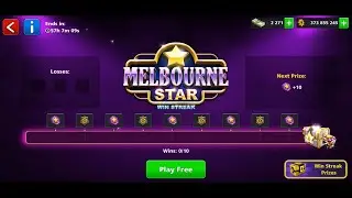 8 Ball Pool New Melbourne Star Win Streak Ring + Cue Upgrades + Direct & Indirect Gameplay!