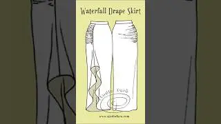 Waterfall Drape Skirt PatternMaking @studiofaro #patternpuzzle #drapepattern #creativepatternmaking