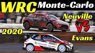WRC Rallye Monte-Carlo 2020 - Thierry Neuville Vs Elfyn Evans - Comparison, Flatout & Max Attack!