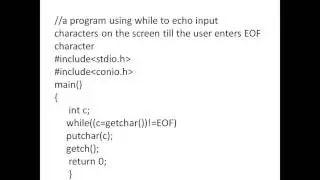 c program using putchar function