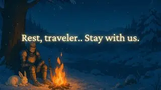 3 Hours Snowfall & Campfire Lo-fi for Sleep &ndash; Whispers in the Snow (Fantasy, Night)