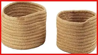 Quality product -  Woven Baskets for Storage, Brown Hemp Rope Basket (2 Sizes, 2 Pack)