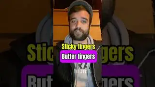 English idioms: &ldquo;Sticky fingers&rdquo; & &ldquo;Butter fingers&rdquo; #englishteacher #englishidiom #englishtips #esl
