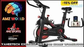 Review Yaheetech Exercise Bike for Home Workouts, Amazon