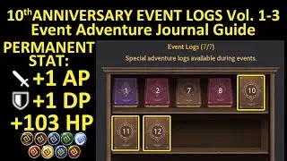 10th ANNIVERSARY EVENT LOGS Volume 1,2,3 FULL Guide  +1 AP, +1 DP, EDANIA Journal (BLACK DESERT) BDO