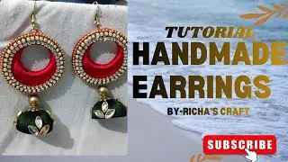 Tutorial of Handmade silk thread earrings ❤️🕉️ | DIY of Earnings |
