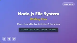 Node.js File System: Writing Files for Beginners 📝