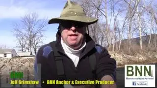 BNN LIVE!  From The Walloomsac River Footbridge.  Bennington, VT
