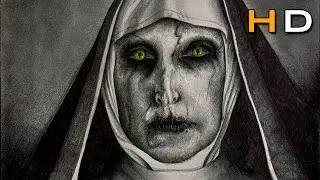 Drawing Valak Demon Nun - The Conjuring 2 - SCARY Timelapse Art