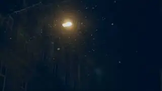 Beautiful video of Gently Falling Snow under a Street light & Beautiful Piano