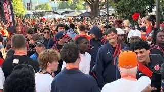 Auburn arrives at Tiger Walk before facing Georgia