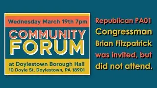 Pennsylvania Republican Congressman Brian Fitzpatrick Won't Host a Town Hall so His Constituents Did