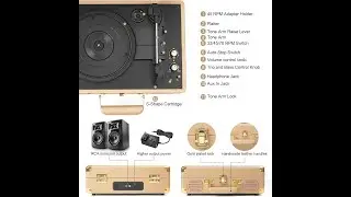 MANGOSTAN Vintage Bluetooth Record Player Review : Portable Vinyl Player for Home Entertainment