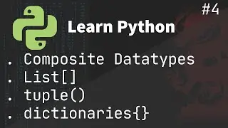 Python - Composite Datatypes | Arrays, Tuple ,  Dict | use of composite Datatypes | #python