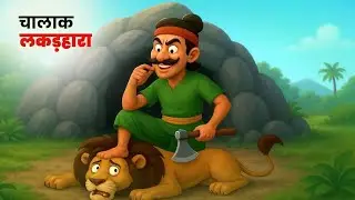 🌲🦁 चतुर लकड़हारा | CHATUR LAKDHARA | हिंदीकहानी | Kids Story | Moral Story #hindistory #story