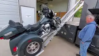 Trike Loader on an RVH Lifestyles Custom Semi Truck Conversion