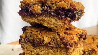Barra de Aveia com Geleia de Uva 🍇 Grape Jam Bars