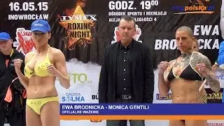 Ewa Brodnicka - Monica Gentili: Oficjalne ważenie
