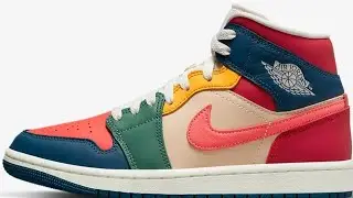 Jordan 1 ( women’s multicolor French blue )