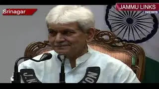 J&K Lt. Governor Manoj Sinha Addresses Press Conference