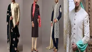 Latest Groom Wedding Sherwani Designs Dresses 2018