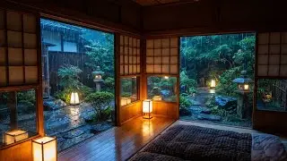 Deep Sleep Bliss | Дождевая терапия для глубокого сна | Японская спальня с фонарем 🌧️💤