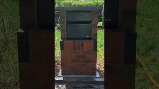 Custom Brick Surround for dVault Mailbox with Locking Package Drop. 🔐 🧱 📬 📦 #brickwork #masonry