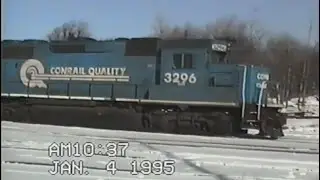 Throwback Thursday Classic Conrail Trains Pennsylvania January 1995 EMD SD50! Big Engines