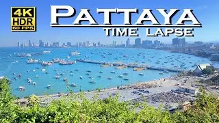 Pattaya Thailand Chon Buri, city center in the Time-lapse video 4K 60fps HDR 💖 The best places 👀  🇹🇭