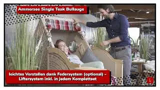 Strandkorb Ammersee Single Teak Bullauge - Infovideo