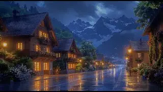 Gentle Rain in a Quiet Village | 1 Hour | Distant Thunder | No Music