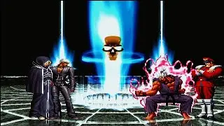 K` & IGNIZ VS AKUMA & M BISON - KOF 2002 MUGEN - 1