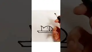How to draw cooked fish #shorts