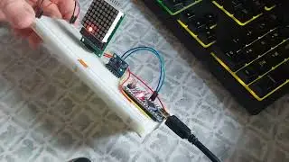 Arduino Nano with MPU controlling a ball tilting on a max7219 dot matrix