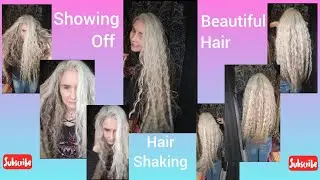 ❤️Showing off Beautiful Tailbone-Length Hair. A requested hair shaking video to my Suno AI song.