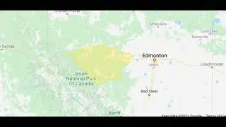 Alert Ready Wild Fire Emergency Yellowhead County, Alberta, Canada