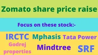 Reason behind Zomato share price increase, and also focus on these share - IRCTC,SRF, Tata Power etc