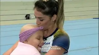 Criança com câncer realiza sonho de conhecer Daniele Hypólito