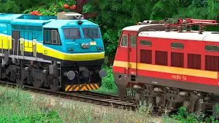 WAP4 RESCUE WDP4D ICF EXPRESS TRAIN | BUMPY RAILROAD | RAILWORKS | INDIAN TRAIN SIMULATOR GAMEPLAY