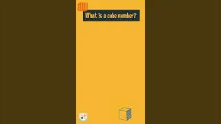 What exactly is a cube number? 🤨#minitymaths #yteducation #maths #mathshorts #quiz