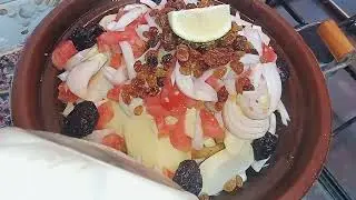 طجين بالدجاج البلدي 🐓و الخضر . طريقة المحلات 👌